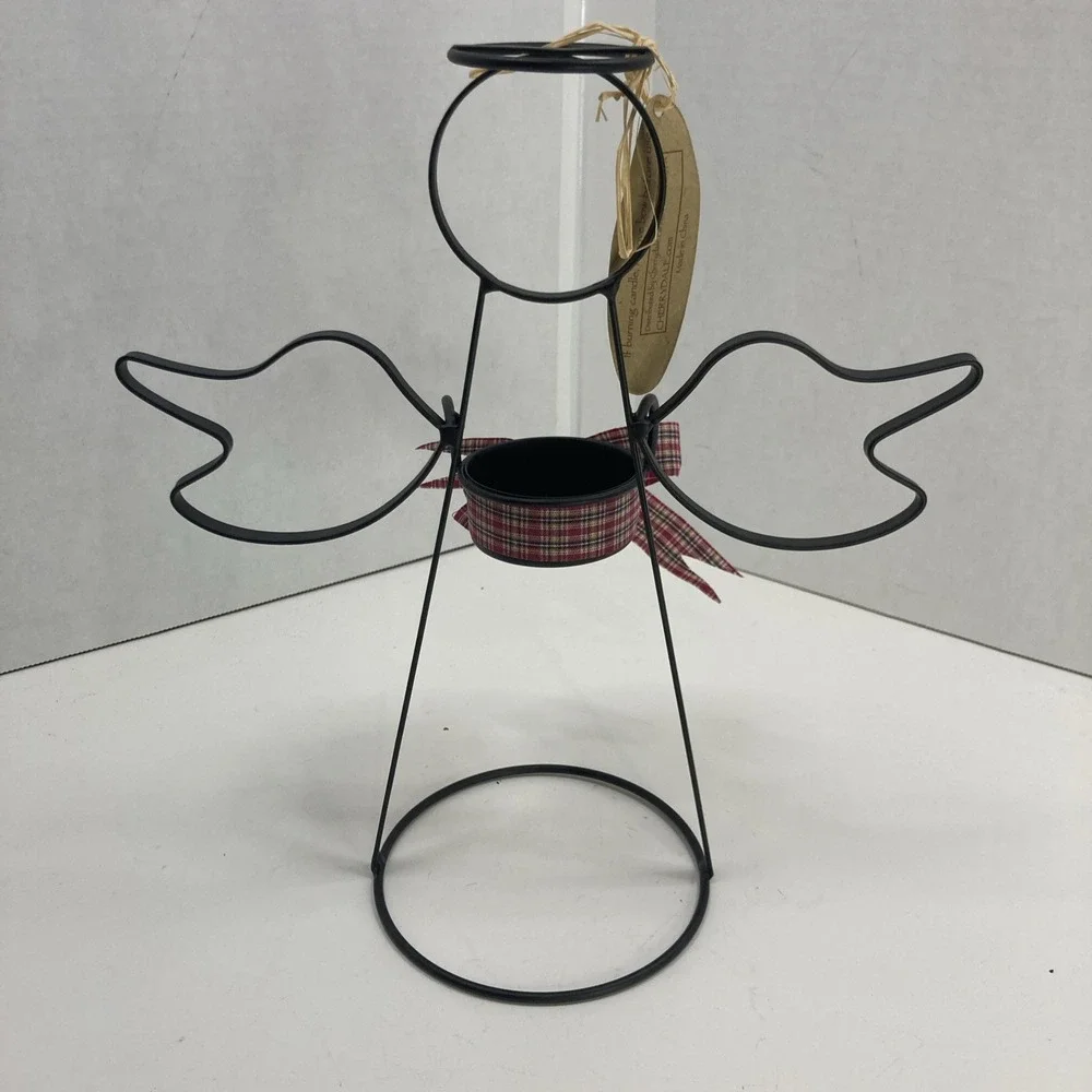 New‎ Metal Wire Angel Candle Votive Holder Christmas 10
